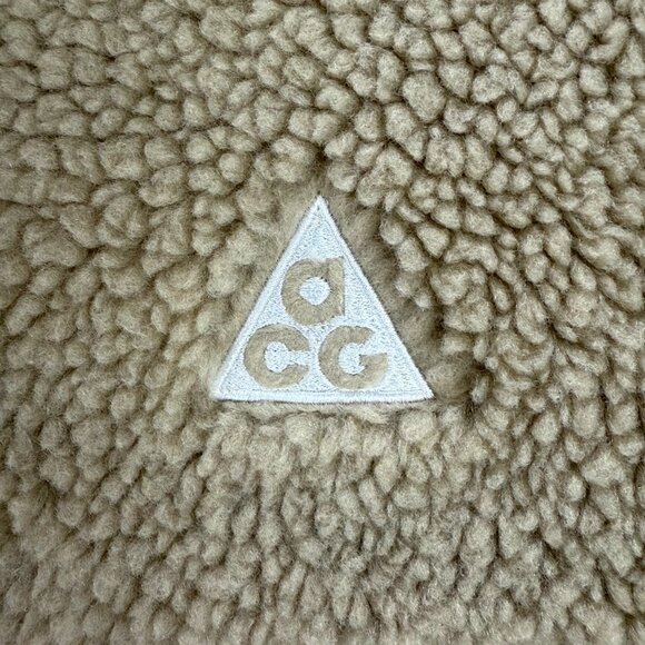 Nike ACG Jacket Mens Extra Large XL Beige Canwell Glacier Sherpa Therma FIT ADV - Picture 8 of 12